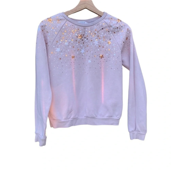 H&M pink sweater with sequins large - Picture 1 of 4